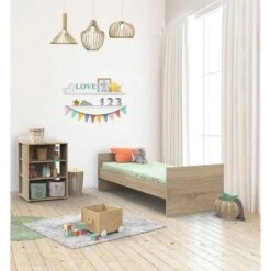 Lit évolutif Bébé Combiné 60x120 Cm En 90x190 Cm Nova Blanc Lin -Lilliputiens Soldes lit combine 120x60 evolutif en 90x190 nova blanc lin sauthon meubles OG