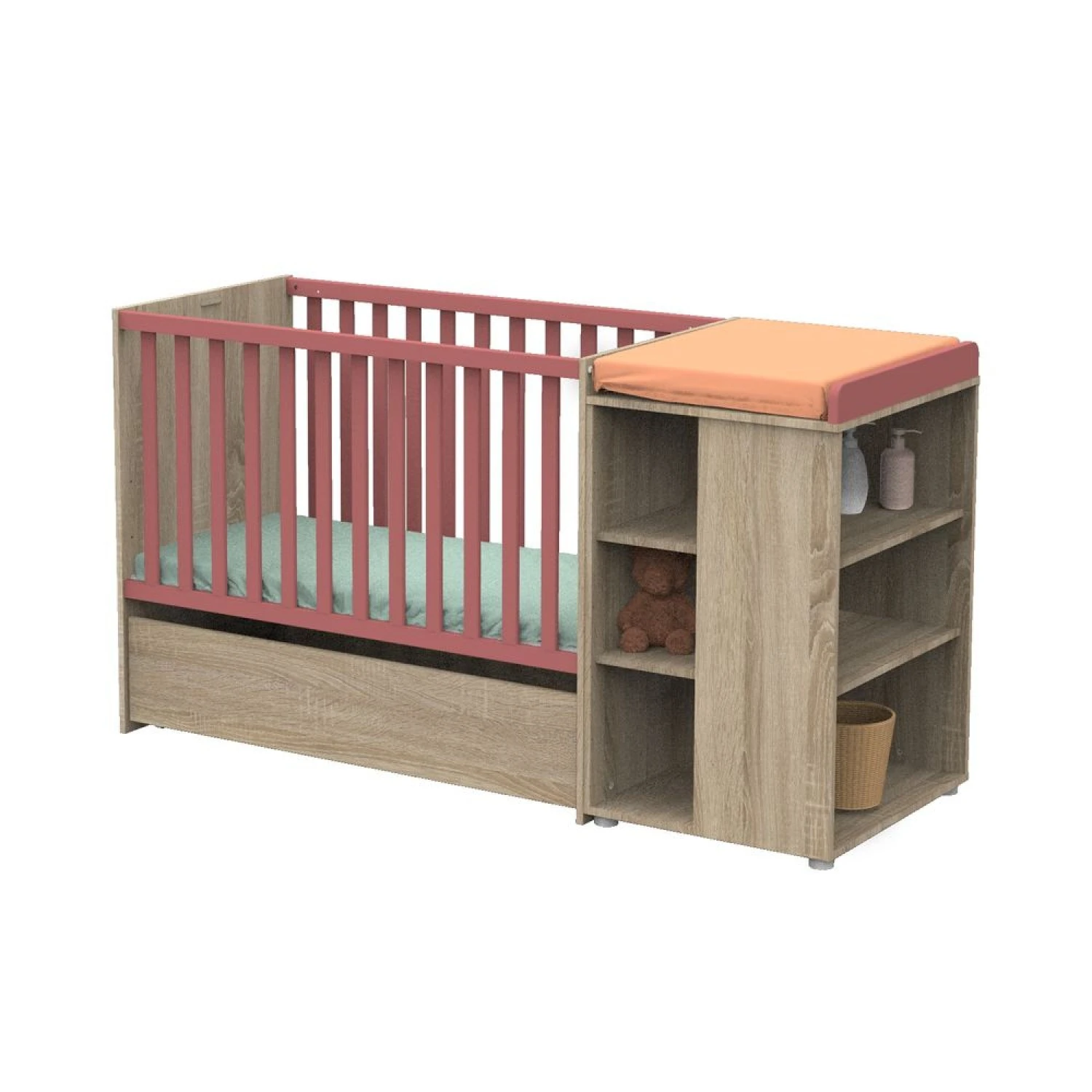 Lit évolutif Bébé Combiné 60x120 Cm En 90x190 Cm Nova Rose Canyon 6 Lit évolutif Bébé Combiné 60x120 Cm En 90x190 Cm Nova Rose Canyon – Image 6