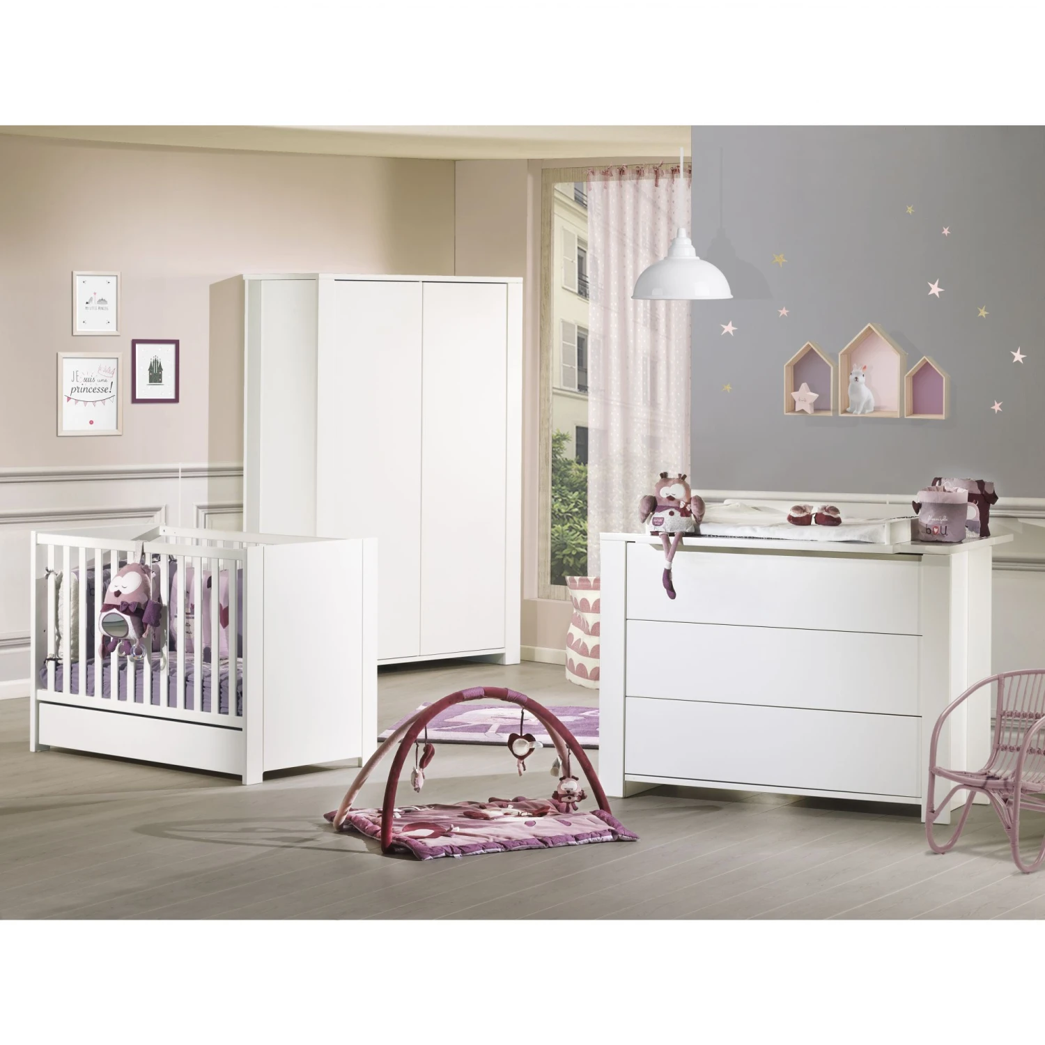 Commode 3 Tiroirs Loft Blanc 4 Commode 3 Tiroirs Loft Blanc – Image 4