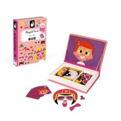 Janod Jeu Magnéti'book Crazy Face Fille -Lilliputiens Soldes magneti book crazy faces fille janod OB