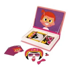 Janod Jeu Magnéti'book Crazy Face Fille -Lilliputiens Soldes magneti book crazy faces fille janod OE
