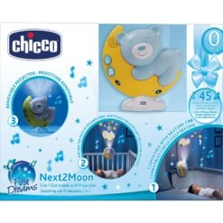 CHICCO Mobile Musical Projecteur Next2Moon First Dreams Bleu -Lilliputiens Soldes mobile next2moon bleu first dreams chicco jouets OE