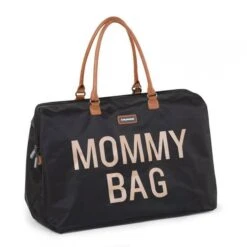 Childhome Sac à Langer Mommy Bag Black Gold -Lilliputiens Soldes mommy bag large black gold child wheels OD