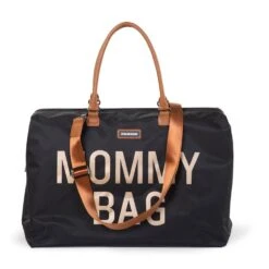 Childhome Sac à Langer Mommy Bag Black Gold -Lilliputiens Soldes mommy bag large black gold child wheels OE