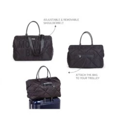 Childhome Sac à Langer Mommy Bag Matelassé Noir 16 Childhome Sac à Langer Mommy Bag Matelassé Noir -Lilliputiens Soldes mommy bag puffered noir childhome OG