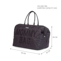 Childhome Sac à Langer Mommy Bag Matelassé Noir 17 Childhome Sac à Langer Mommy Bag Matelassé Noir -Lilliputiens Soldes mommy bag puffered noir childhome OH