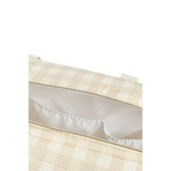 Sac à Langer Opéra Nid D'abeille Ivory Checks -Lilliputiens Soldes opera waterproof maternity bag 29x46x20 ivory checks nobodinoz OF