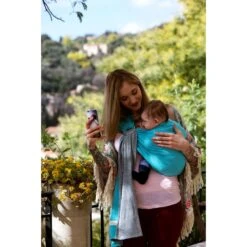 Petite écharpe De Portage Sans Nœud Chiné Et Bleu Canard 11 Petite écharpe De Portage Sans Nœud Chiné Et Bleu Canard -Lilliputiens Soldes petite echarpe sans noeud chinebleu canard love radius OF