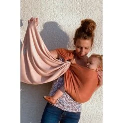 Petite écharpe De Portage Sans Nœud Nude Et Caramel -Lilliputiens Soldes petite echarpe sans noeud nudecaramel love radius OF