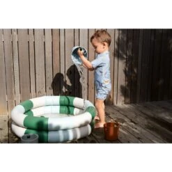 Liewood Piscine Gonflable Leonore Sea Blue/Crème De La Crème -Lilliputiens Soldes playtime swimgear leonore pool lw147756904 stripe sea bluecreme de la creme one size liewood seasonal 2201 liewood OC