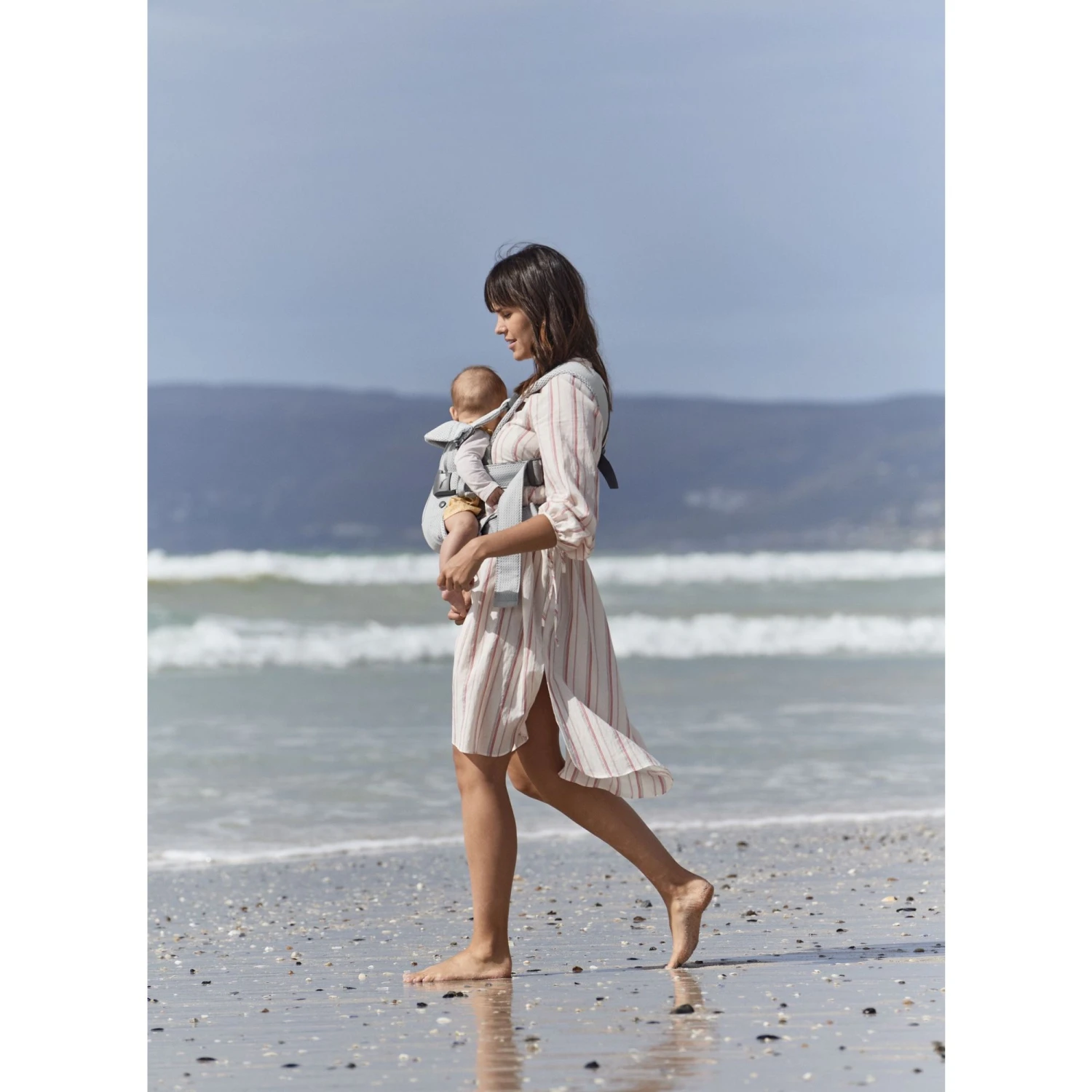 BabyBjörn Porte Bébé One Air Mesh 3D Argent 2 BabyBjörn Porte Bébé One Air Mesh 3D Argent – Image 2