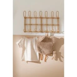 Porte-manteau Ellen 6 Crochets Rotin Naturel -Lilliputiens Soldes porte mant ellen 6 cro rot nat 55x29x1cm jolipa OC