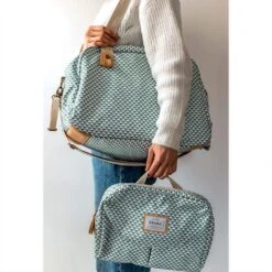 Beaba Sac à Langer Genève II Sage Green -Lilliputiens Soldes sac geneve ii play print sage green beaba OC