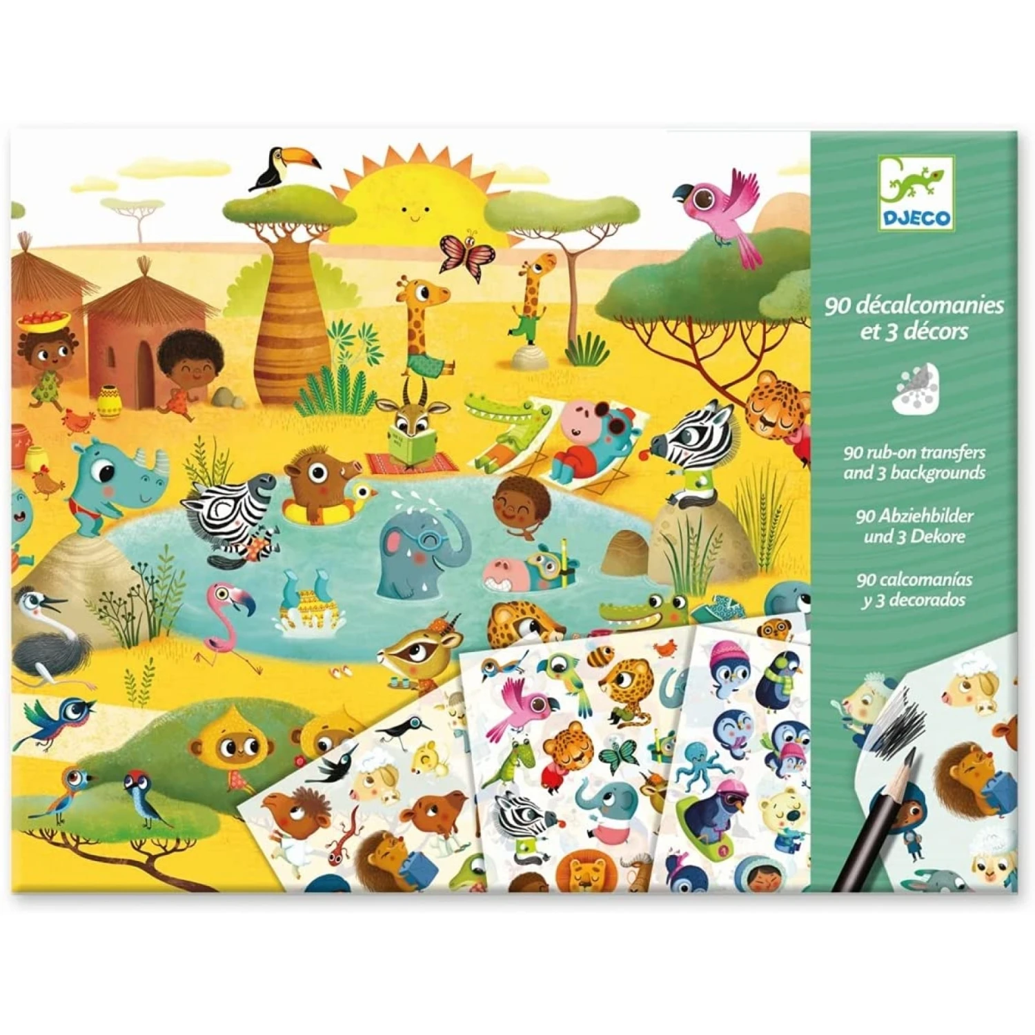 Djeco Décalcos Savane, Désert Et Pôle Nord 1 Djeco Décalcos Savane, Désert Et Pôle Nord