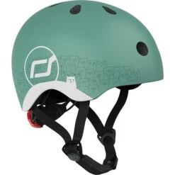 Scoot & Ride Casque Pour Enfant Taille XS Vert Foret Réfléchissant