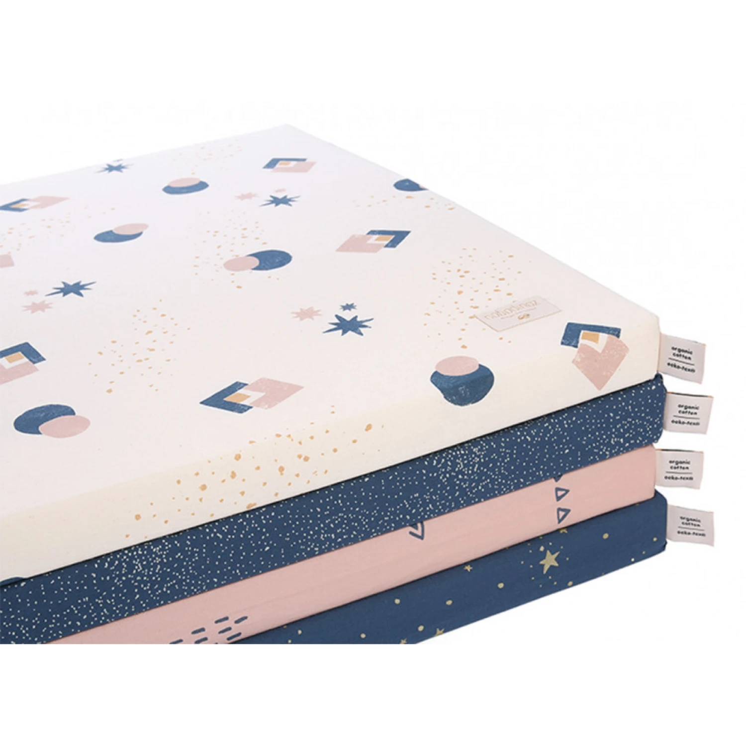 Matelas De Sol Coton Bio St Barth Gold Stella Night Blue 2 Matelas De Sol Coton Bio St Barth Gold Stella Night Blue – Image 2