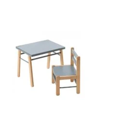Petite Table Enfant Gabriel Hybride Bleu Gris -Lilliputiens Soldes table enfant gabriel hybride bleu gris combelle 367688 OI