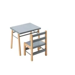 Petite Table Enfant Gabriel Hybride Bleu Gris -Lilliputiens Soldes table enfant gabriel hybride bleu gris combelle 367688 OJ