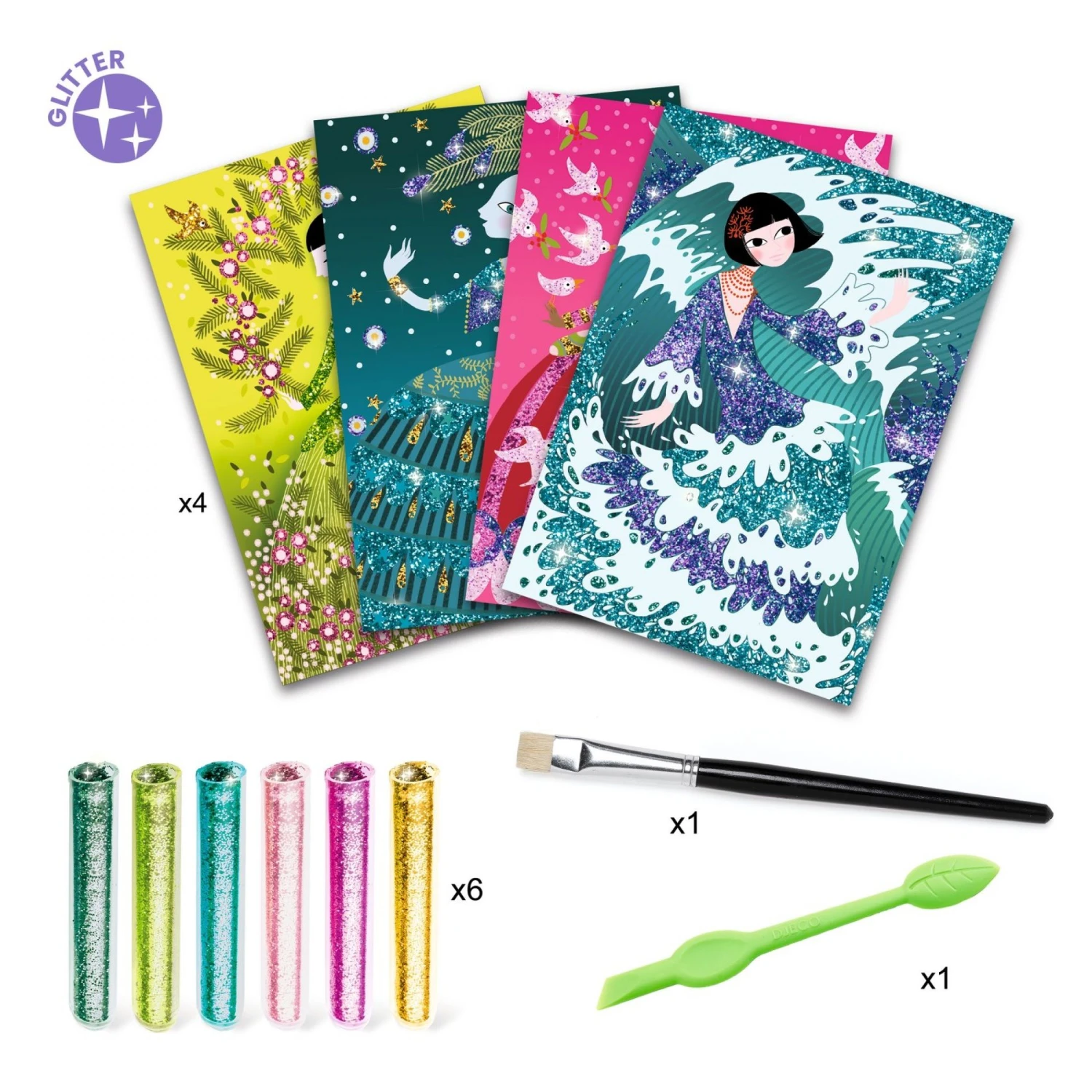 Djeco Tableau à Pailleter Robes à Paillettes 3 Djeco Tableau à Pailleter Robes à Paillettes – Image 3