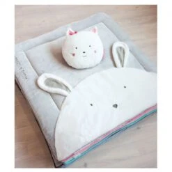 Tapis De Chambre 100x100 Cm Tapidou Lapin 5 Tapis De Chambre 100x100 Cm Tapidou Lapin -Lilliputiens Soldes tapidou lapin perle doudou et compagnie OC