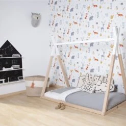 Childhome Tipi De Lit Bébé 70 X 140 Cm Naturel Et Blanc 5 Childhome Tipi De Lit Bébé 70 X 140 Cm Naturel Et Blanc -Lilliputiens Soldes tipi lit natblanc 70x140 child wood OC