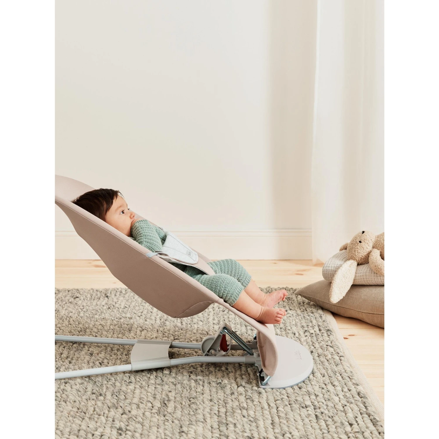 BabyBjörn Transat Bébé Balance Soft Coton Et Jersey Beige Et Gris Cadre Gris Clair 6 BabyBjörn Transat Bébé Balance Soft Coton Et Jersey Beige Et Gris Cadre Gris Clair – Image 6
