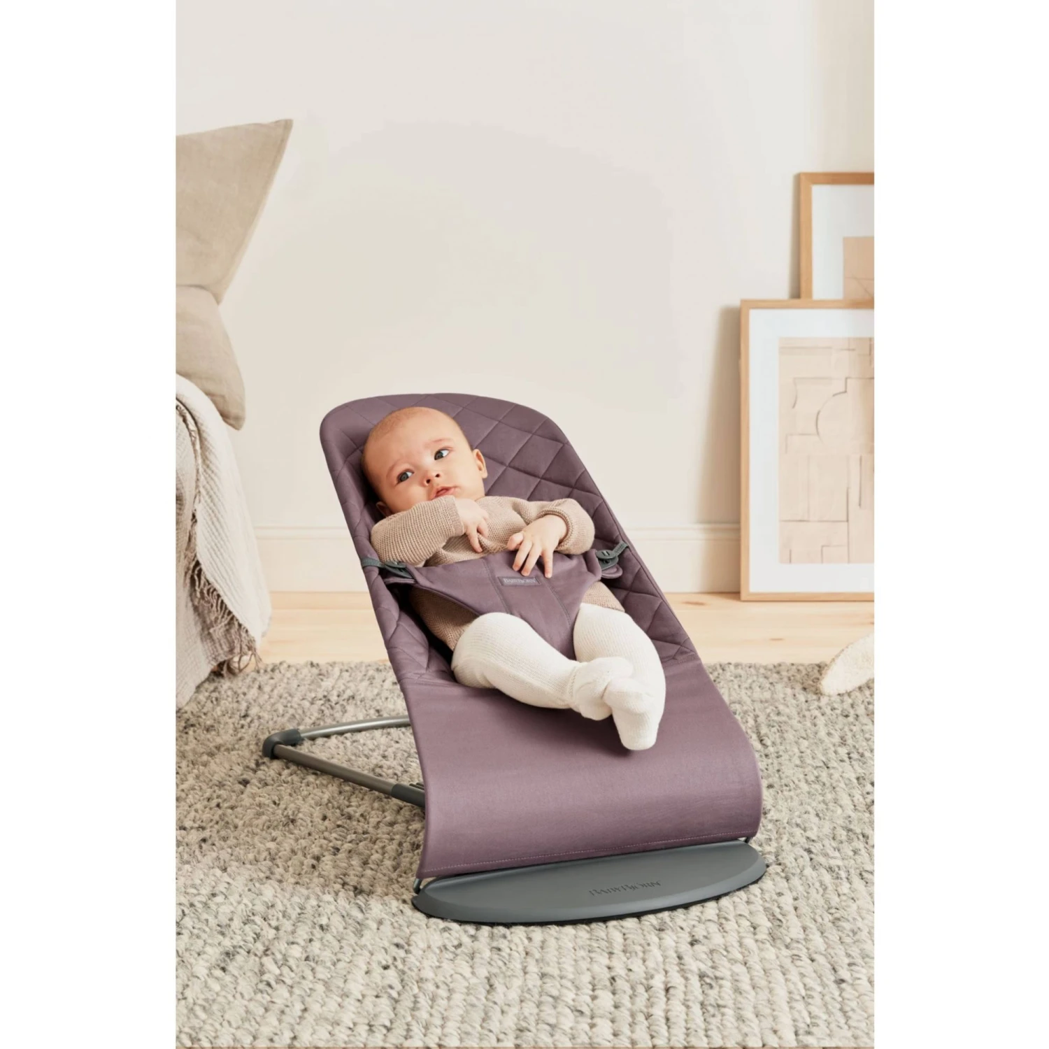 BabyBjörn Transat Bébé Bliss Coton Mauve Foncé 2 BabyBjörn Transat Bébé Bliss Coton Mauve Foncé – Image 2