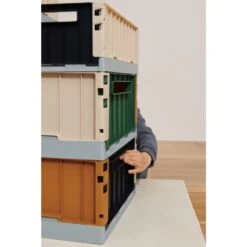 Liewood Lot De 2 Boîtes De Rangement Weston Taille M Sea Blue Mix -Lilliputiens Soldes weston storage box m 2 pack 6915 sea blue mix liewood OC